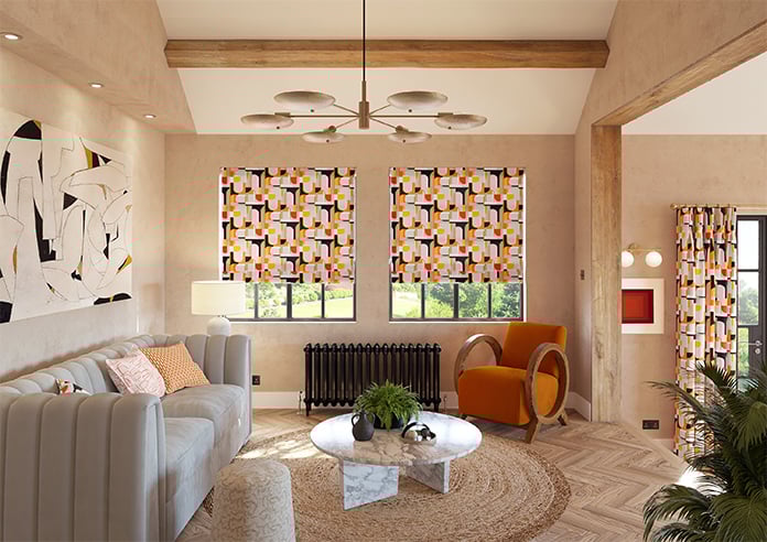 Archways, Orange - Twist&Fit Roman Blind - Image 9